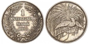 1 Mark Neuguinea Silber 