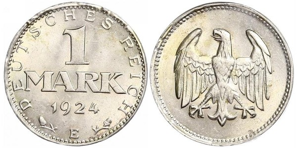 1 Mark Weimarer Republik (1918-1933) Silber 