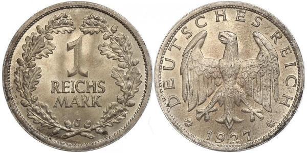 1 Mark Weimarer Republik (1918-1933) Silber 