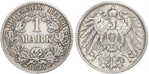 1 Mark German Empire (1871-1918) Silver 