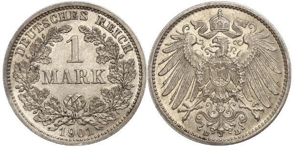 1 Mark German Empire (1871-1918) Silver 