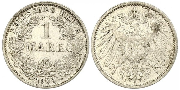 1 Mark German Empire (1871-1918) Silver 