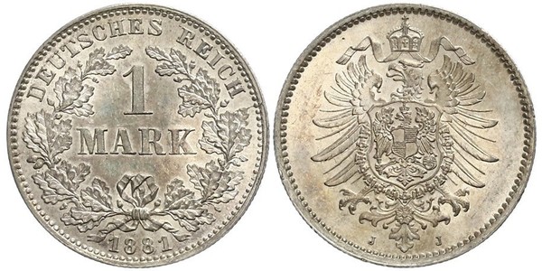 1 Mark German Empire (1871-1918) Silver 