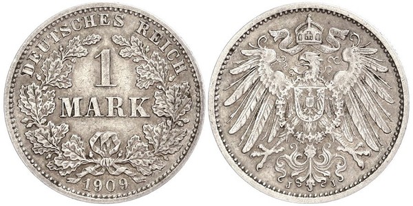 1 Mark German Empire (1871-1918) Silver 