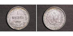 1 Mark Grand Duchy of Finland (1809 - 1917) Silver Nicholas II (1868-1918)