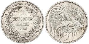 1 Mark New Guinea Silver 