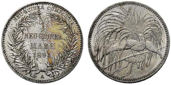 1 Mark New Guinea Silver 