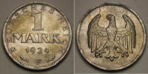 1 Mark Weimar Republic (1918-1933) Silver 