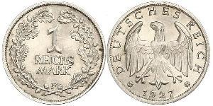 1 Mark Weimar Republic (1918-1933) Silver 