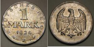 1 Mark Weimar Republic (1918-1933) Silver 
