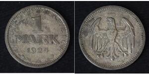 1 Mark Weimar Republic (1918-1933) Silver 