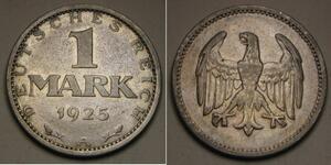 1 Mark Weimar Republic (1918-1933) Silver 