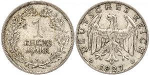 1 Mark Weimar Republic (1918-1933) Silver 