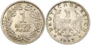 1 Mark Weimar Republic (1918-1933) Silver 