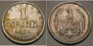 1 Mark Weimar Republic (1918-1933) Silver 
