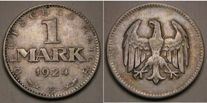 1 Mark Weimar Republic (1918-1933) Silver 