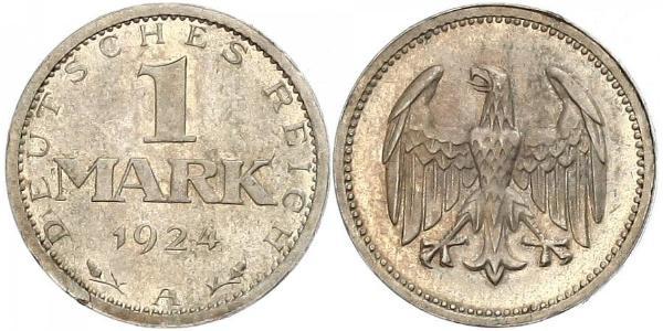 1 Mark Weimar Republic (1918-1933) Silver 