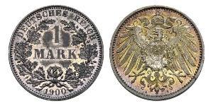 1 Mark 德意志帝國 (1871 - 1918) 銀 威廉二世 (德国)