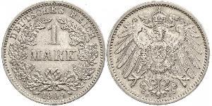 1 Mark 德意志帝國 (1871 - 1918) 銀 威廉二世 (德国)