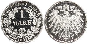 1 Mark 德意志帝國 (1871 - 1918) 銀 威廉二世 (德国)