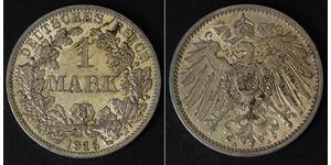 1 Mark 德意志帝國 (1871 - 1918) 銀 威廉二世 (德国)
