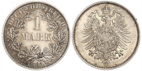 1 Mark 德意志帝國 (1871 - 1918) 銀 
