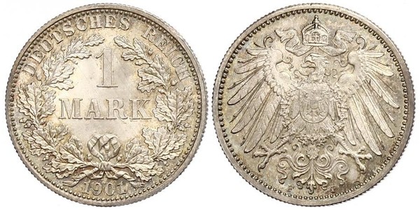 1 Mark 德意志帝國 (1871 - 1918) 銀 威廉二世 (德国)