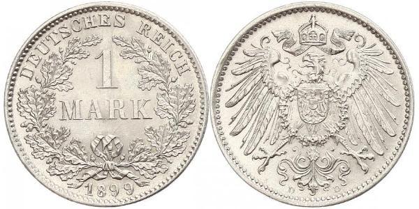 1 Mark 德意志帝國 (1871 - 1918) 銀 威廉二世 (德国)