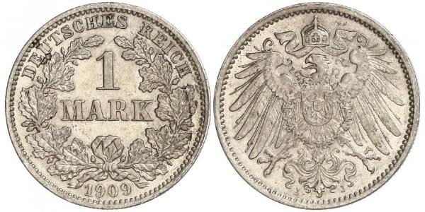 1 Mark 德意志帝國 (1871 - 1918) 銀 威廉二世 (德国)