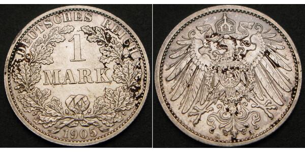 1 Mark 德意志帝國 (1871 - 1918) 銀 威廉二世 (德国)