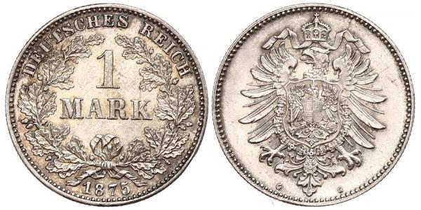 1 Mark 德意志帝國 (1871 - 1918) 銀 