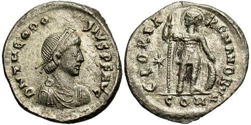 1 Miliarensis 拜占庭帝国 銀 Theodosius II (401-450)