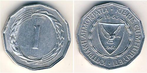 1 Mill Republic of Cyprus (1960 - ) Aluminium 