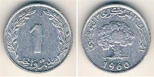 1 Millieme Túnez Aluminio 