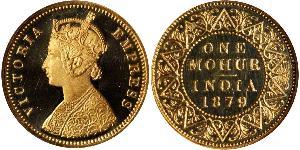 1 Mohur British Raj (1858-1947) Gold Victoria (1819 - 1901)