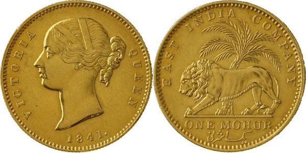 1 Mohur Raj britannique (1858-1947) Or Victoria (1819 - 1901)