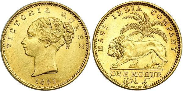 1 Mohur Raj britannique (1858-1947) Or Victoria (1819 - 1901)