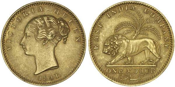 1 Mohur Raj britannique (1858-1947) Or Victoria (1819 - 1901)