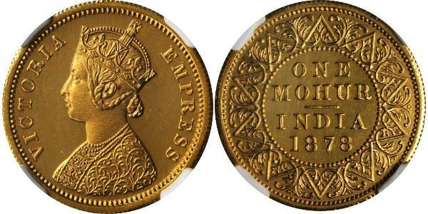1 Mohur Raj britannique (1858-1947) Or Victoria (1819 - 1901)