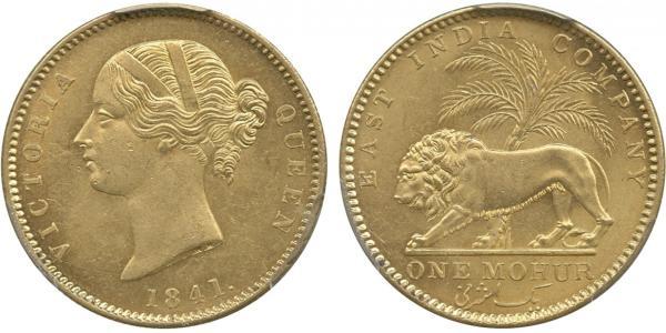 1 Mohur Raj Británico (1858-1947) Oro Victoria (1819 - 1901)