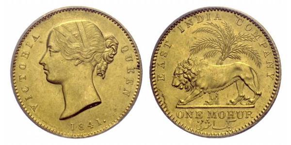 1 Mohur 英属印度 (1858 - 1947) 金 维多利亚 (英国君主)