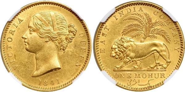 1 Mohur 英属印度 (1858 - 1947) 金 维多利亚 (英国君主)