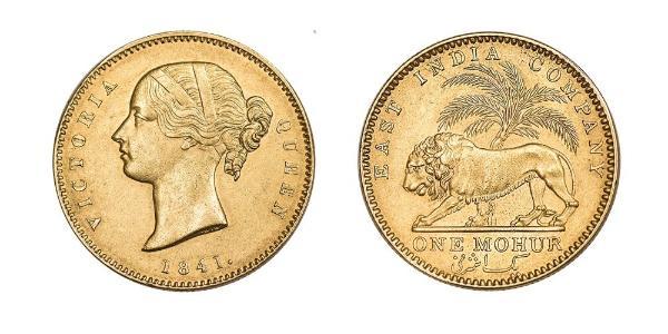 1 Mohur 英属印度 (1858 - 1947) 金 维多利亚 (英国君主)