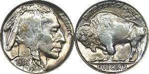 1 Nickel Estados Unidos de América (1776 - ) Cobre 