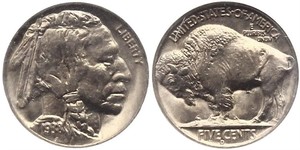 1 Nickel Estados Unidos de América (1776 - ) Cobre 