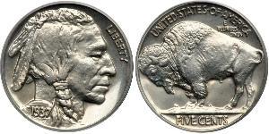 1 Nickel Estados Unidos de América (1776 - ) Cobre 