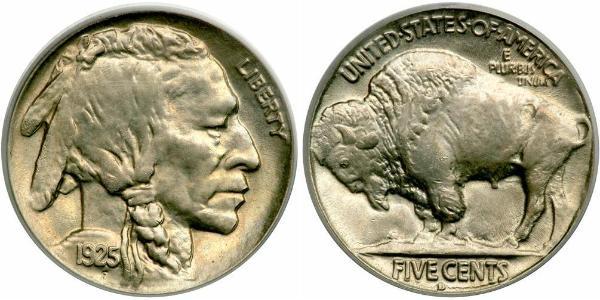 1 Nickel Estados Unidos de América (1776 - ) Cobre 