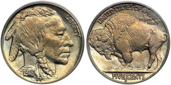 1 Nickel Estados Unidos de América (1776 - ) Cobre 
