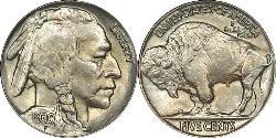 1 Nickel Estados Unidos de América (1776 - ) Cobre 