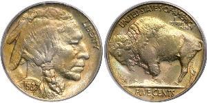 1 Nickel США (1776 - ) Медь 